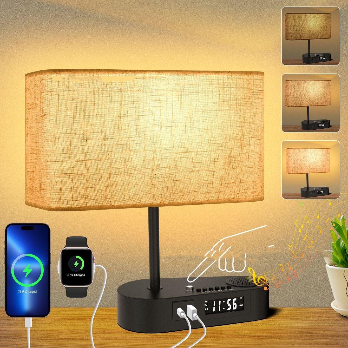 Multifunctional Bluetooth Table Lamp - Ramkos Cozy Lights