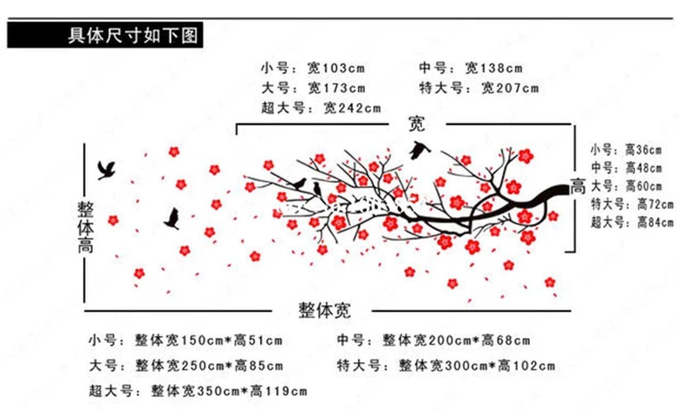 Chinese Plum Tree Crystal Acrylic Stickers - Ramkos Cozy Lights