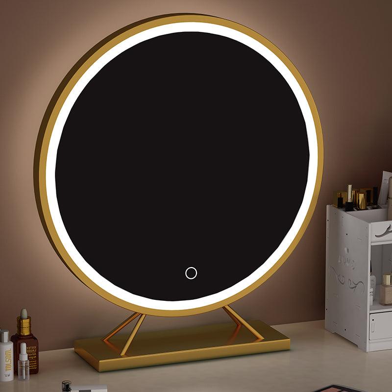 LED Large Gold Makeup Mirror - Ramkos Cozy Lights