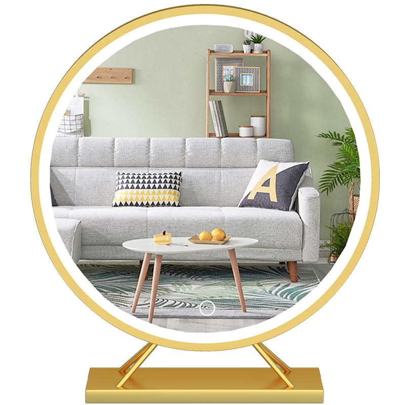 LED Large Gold Makeup Mirror - Ramkos Cozy Lights