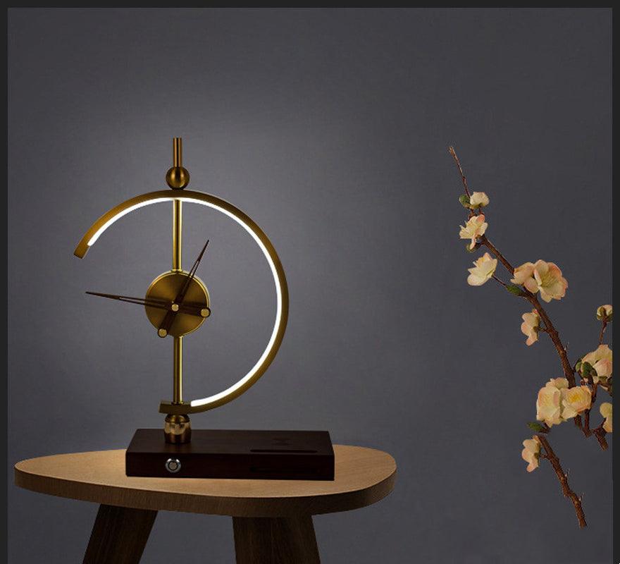 Nordic Clock and Phone Wireless Charging Desk Lamp - Ramkos Cozy Lights