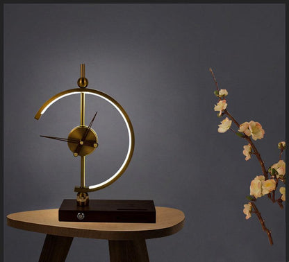 Nordic Clock and Phone Wireless Charging Desk Lamp - Ramkos Cozy Lights