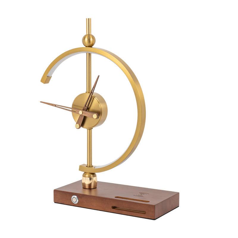 Nordic Clock and Phone Wireless Charging Desk Lamp - Ramkos Cozy Lights