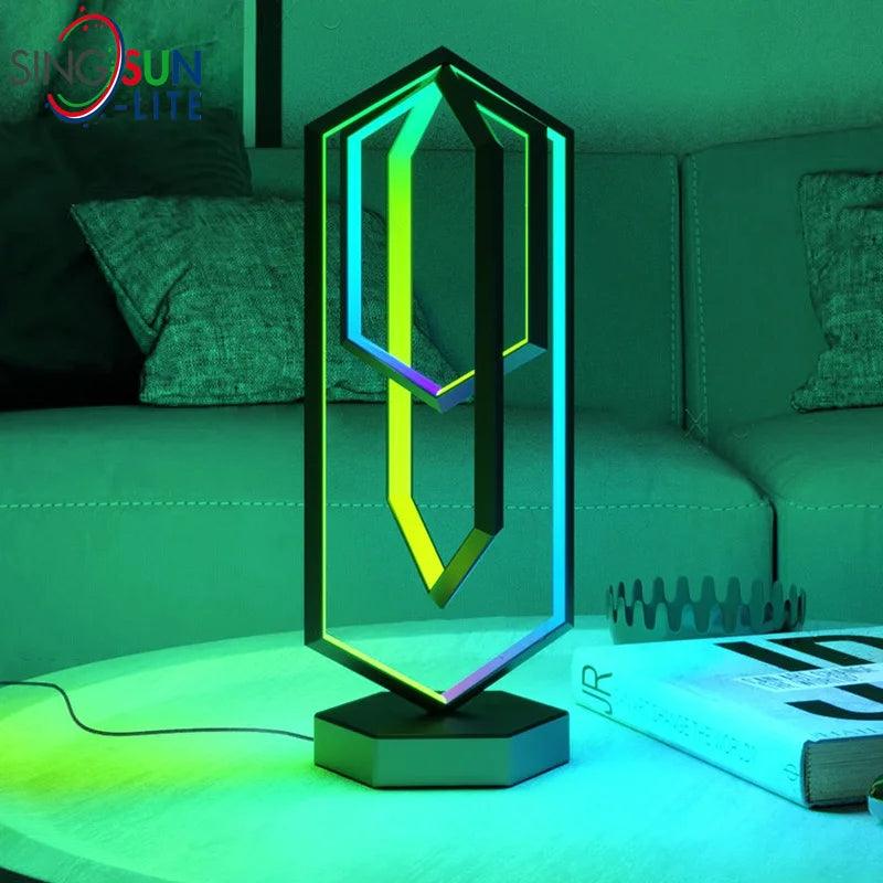 RGB Polygon Desk Lamp - Ramkos Cozy Lights