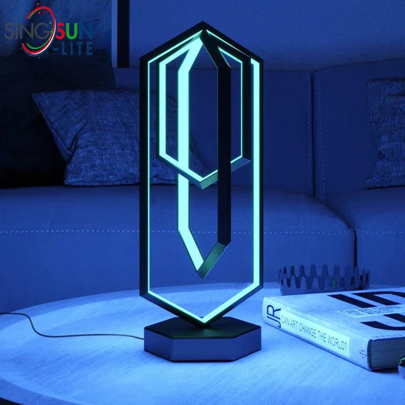 RGB Polygon Desk Lamp - Ramkos Cozy Lights