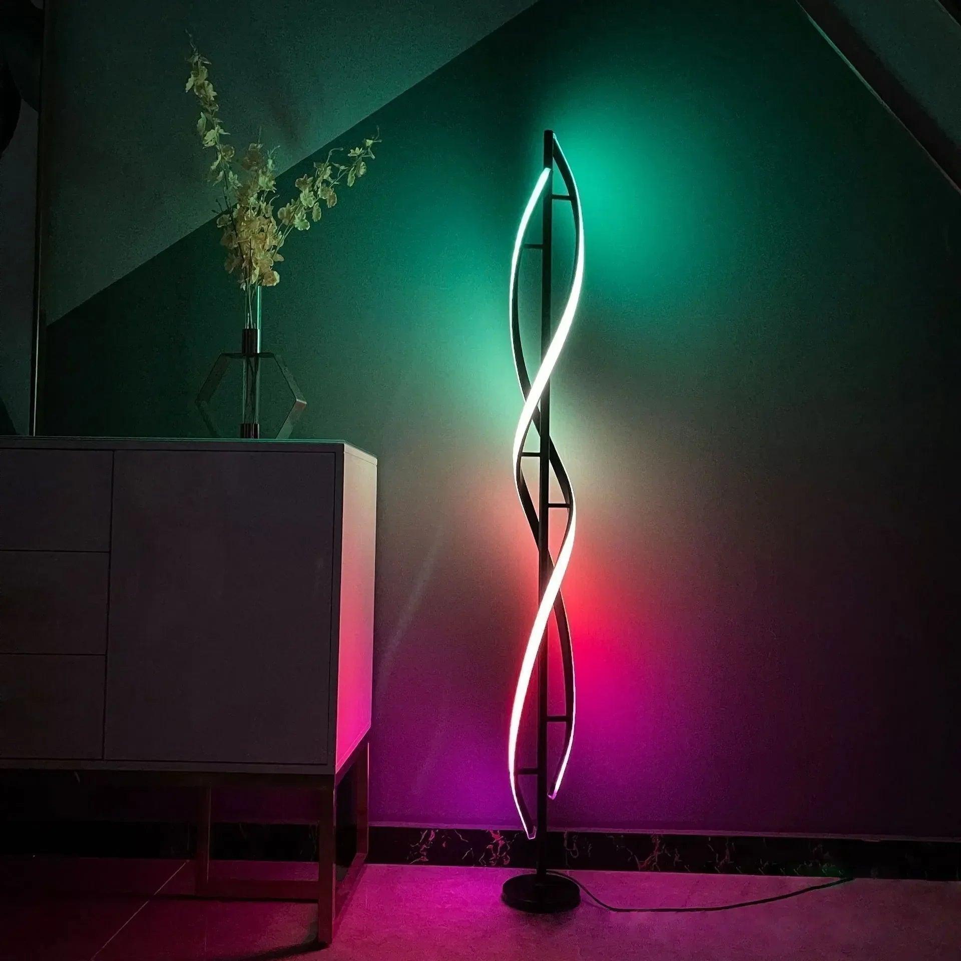 Spiral Nordic Floor Lamp - Ramkos Cozy Lights