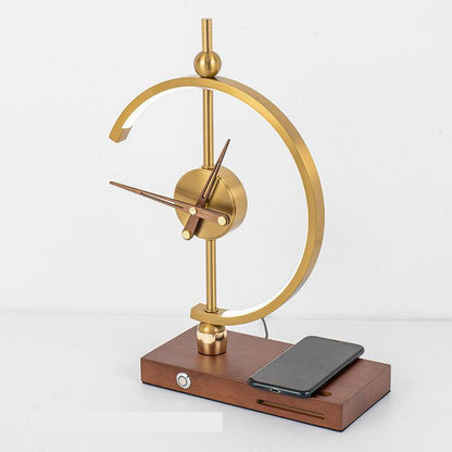 Nordic Clock and Phone Wireless Charging Desk Lamp - Ramkos Cozy Lights