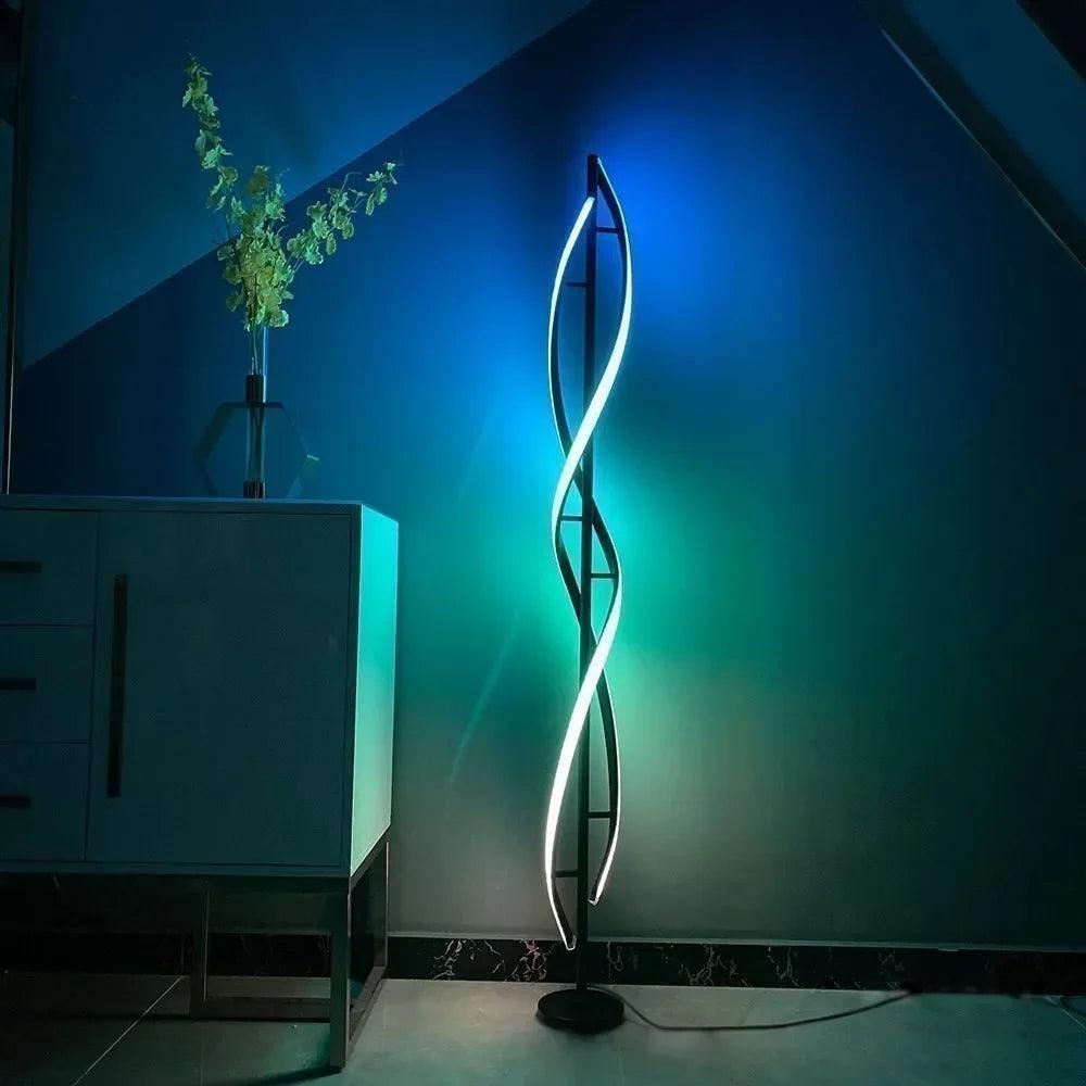 Spiral Nordic Floor Lamp - Ramkos Cozy Lights