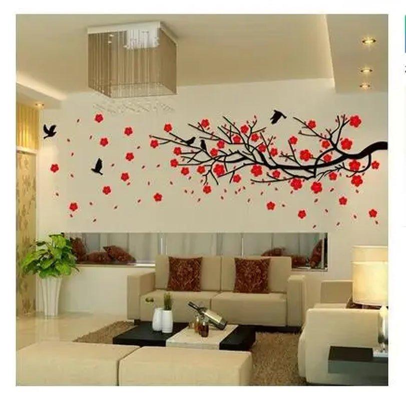 Chinese Plum Tree Crystal Acrylic Stickers - Ramkos Cozy Lights