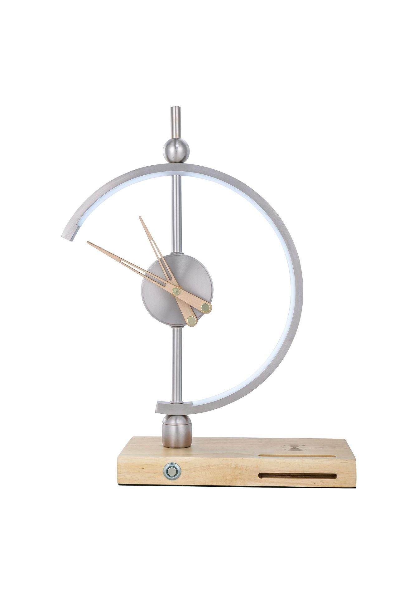 Nordic Clock and Phone Wireless Charging Desk Lamp - Ramkos Cozy Lights