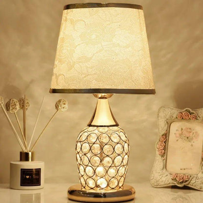 European-Style Crystal Table Lamp - Ramkos Cozy Lights