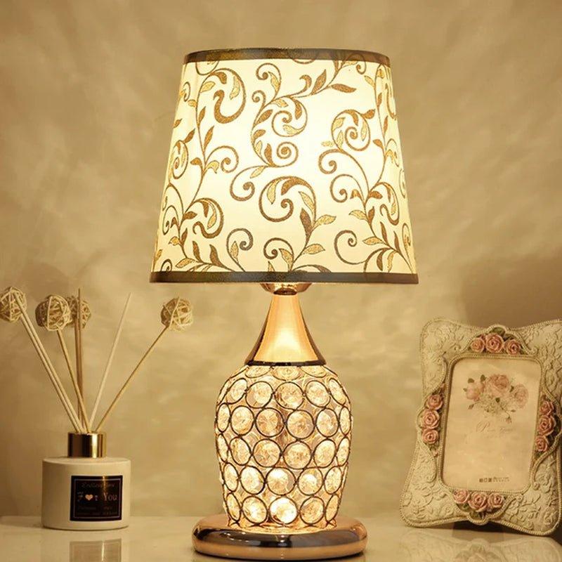 European-Style Crystal Table Lamp - Ramkos Cozy Lights