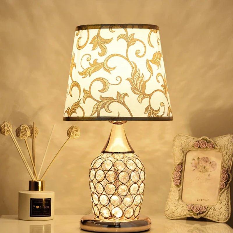 European-Style Crystal Table Lamp - Ramkos Cozy Lights