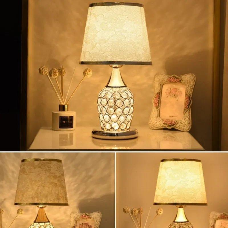 European-Style Crystal Table Lamp - Ramkos Cozy Lights