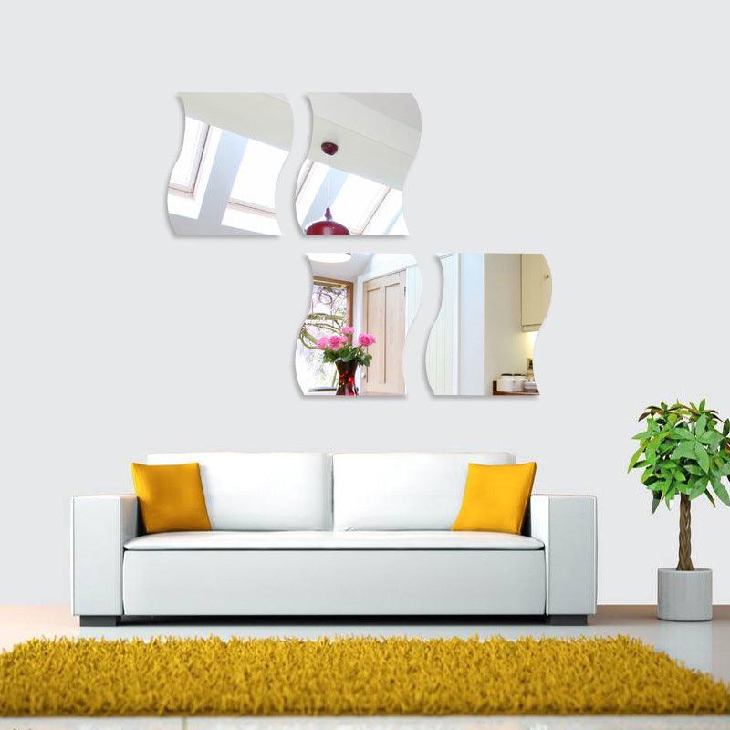 Wavy Mirror Acrylic Stickers - Ramkos Cozy Lights
