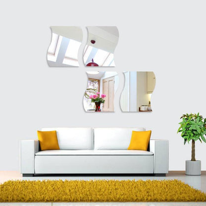 Wavy Mirror Acrylic Stickers - Ramkos Cozy Lights