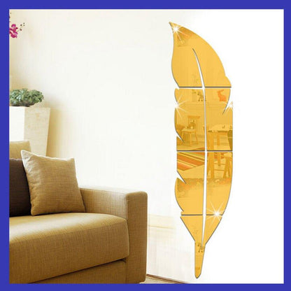 Feather Mirror (Acrylic Sticker) - Ramkos Cozy Lights
