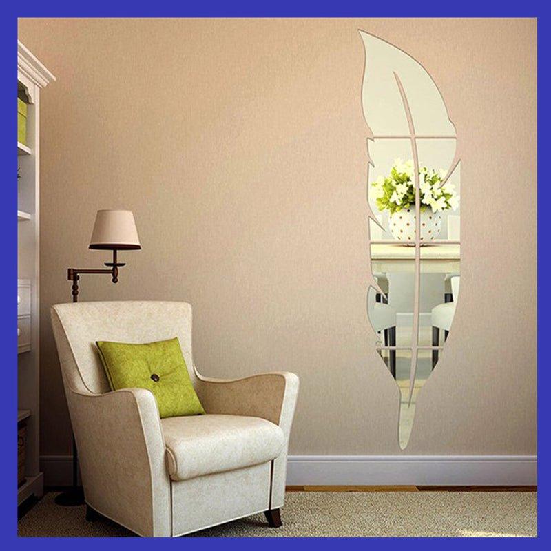 Feather Mirror (Acrylic Sticker) - Ramkos Cozy Lights