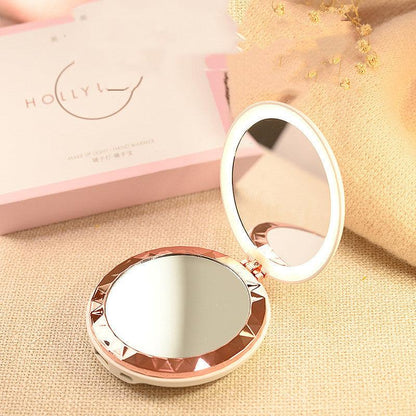 Hand Warmer Makeup Mirror - Ramkos Cozy Lights
