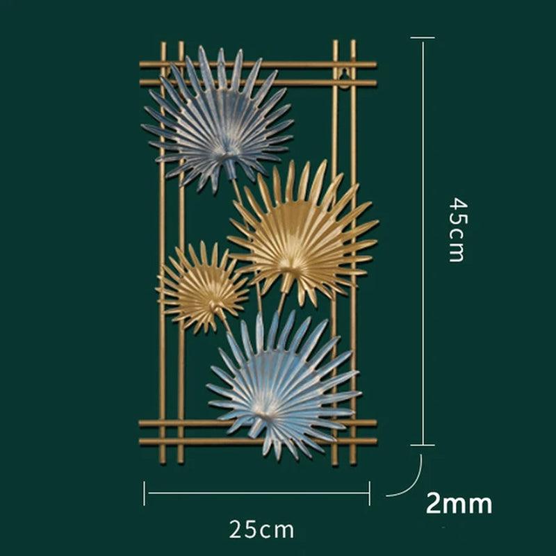 Nordic Metal Leaves Wall Decoration - Ramkos Cozy Lights
