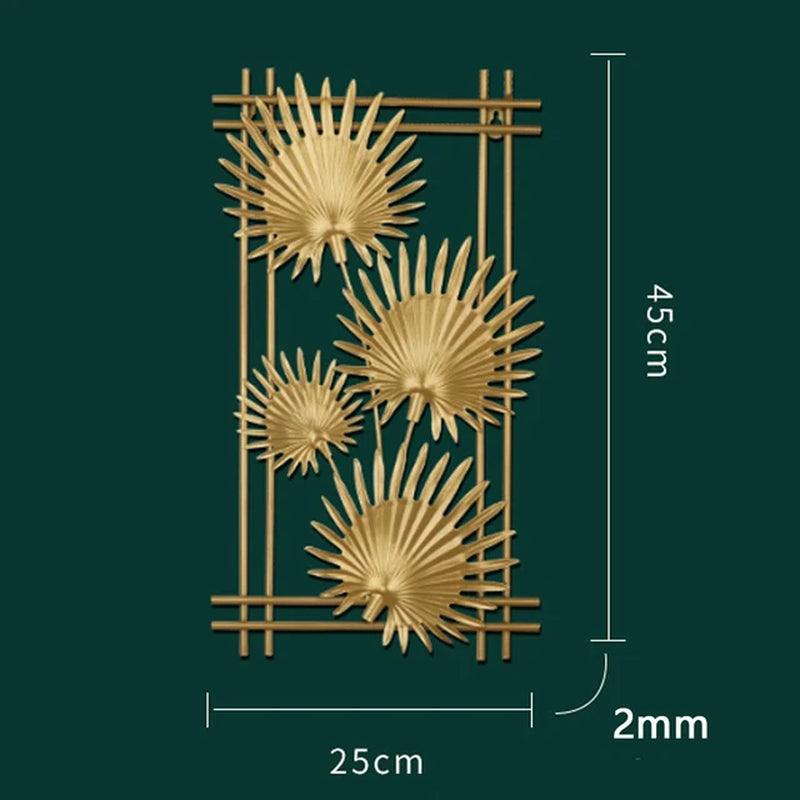 Nordic Metal Leaves Wall Decoration - Ramkos Cozy Lights
