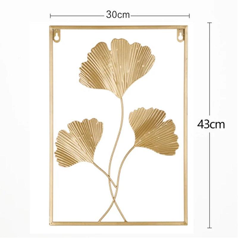 Nordic Metal Leaves Wall Decoration - Ramkos Cozy Lights