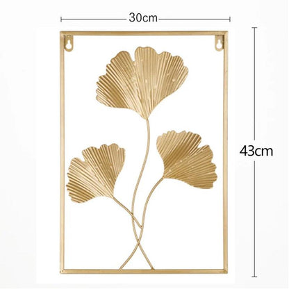 Nordic Metal Leaves Wall Decoration - Ramkos Cozy Lights