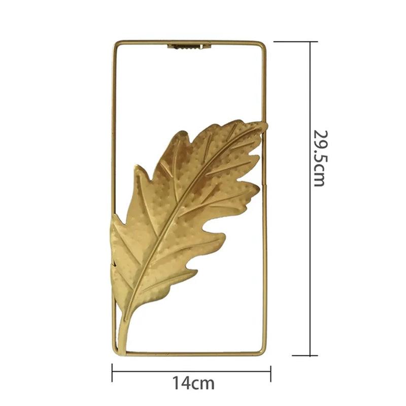 Nordic Metal Leaves Wall Decoration - Ramkos Cozy Lights