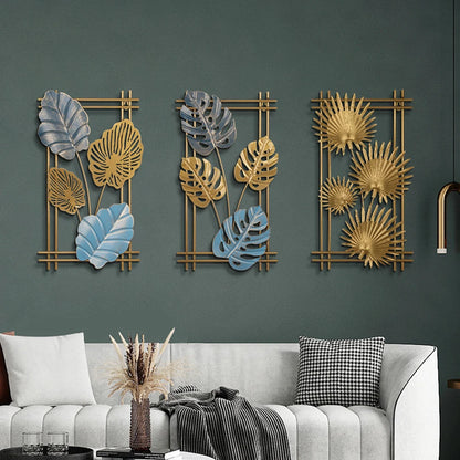 Nordic Metal Leaves Wall Decoration - Ramkos Cozy Lights