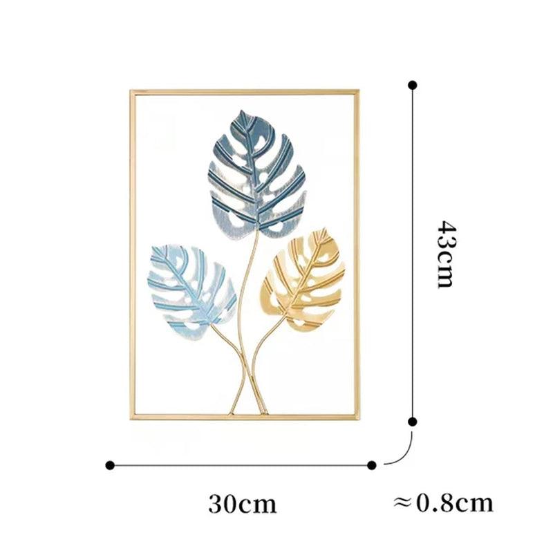 Nordic Metal Leaves Wall Decoration - Ramkos Cozy Lights