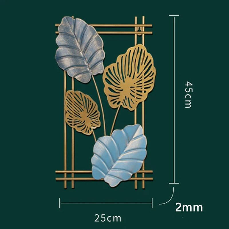 Nordic Metal Leaves Wall Decoration - Ramkos Cozy Lights