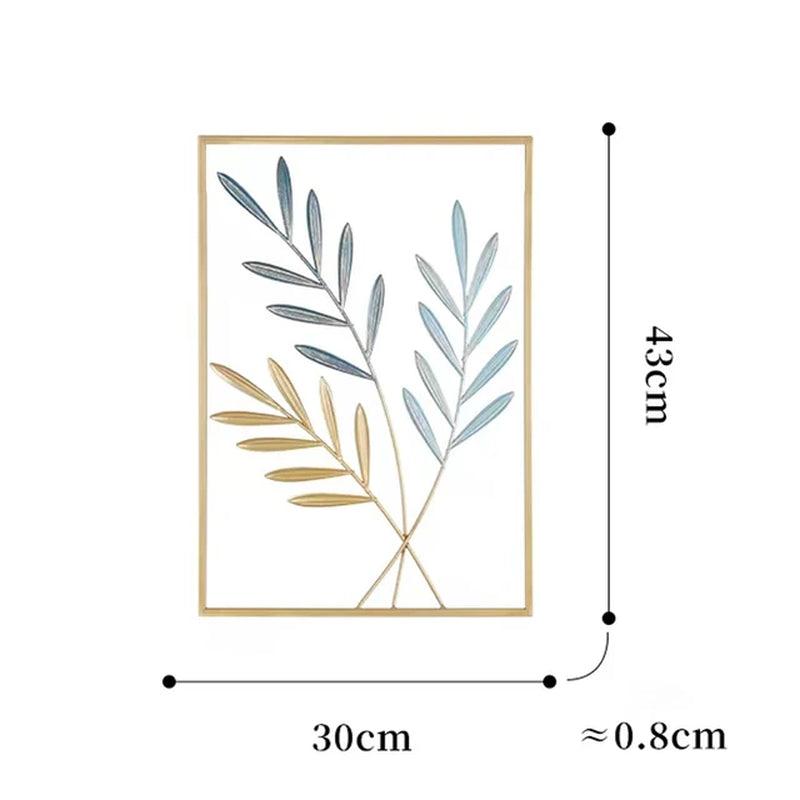 Nordic Metal Leaves Wall Decoration - Ramkos Cozy Lights