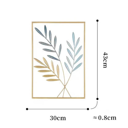 Nordic Metal Leaves Wall Decoration - Ramkos Cozy Lights