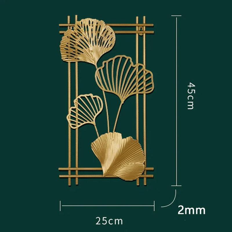 Nordic Metal Leaves Wall Decoration - Ramkos Cozy Lights