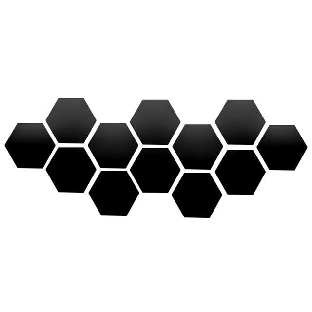 Hexagon Mirror Acrylic Sticker - Ramkos Cozy Lights