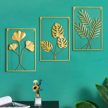 Nordic Metal Leaves Wall Decoration - Ramkos Cozy Lights