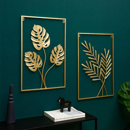 Nordic Metal Leaves Wall Decoration - Ramkos Cozy Lights