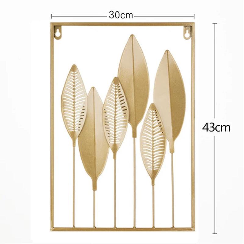 Nordic Metal Leaves Wall Decoration - Ramkos Cozy Lights