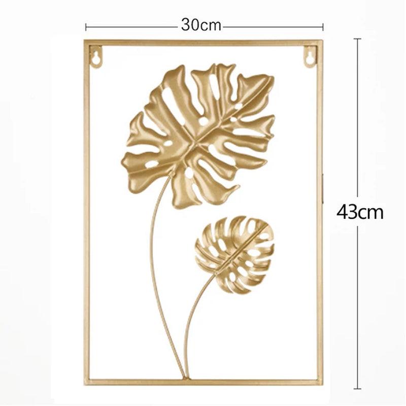 Nordic Metal Leaves Wall Decoration - Ramkos Cozy Lights