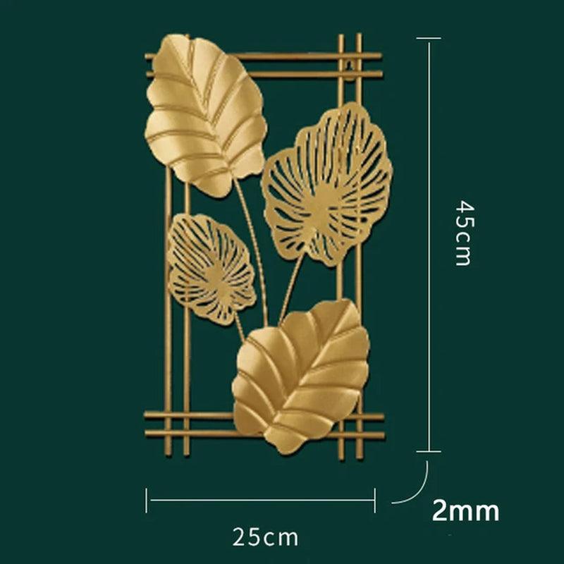 Nordic Metal Leaves Wall Decoration - Ramkos Cozy Lights