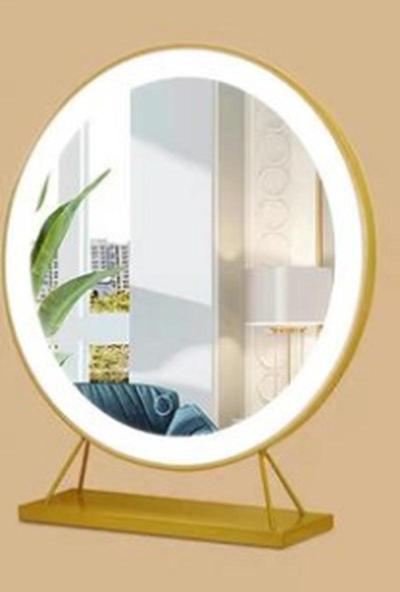 LED Large Gold Makeup Mirror - Ramkos Cozy Lights