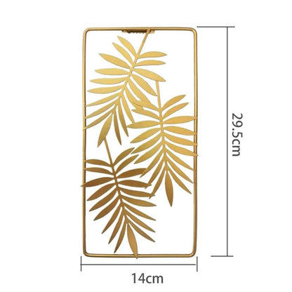 Nordic Metal Leaves Wall Decoration - Ramkos Cozy Lights