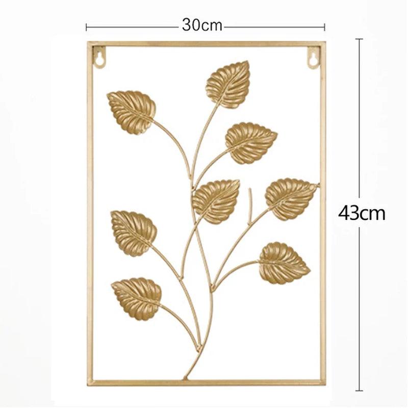 Nordic Metal Leaves Wall Decoration - Ramkos Cozy Lights