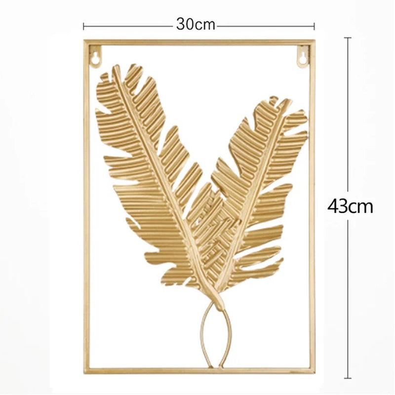 Nordic Metal Leaves Wall Decoration - Ramkos Cozy Lights