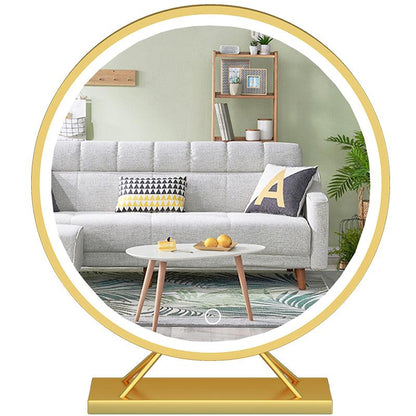 LED Large Gold Makeup Mirror - Ramkos Cozy Lights