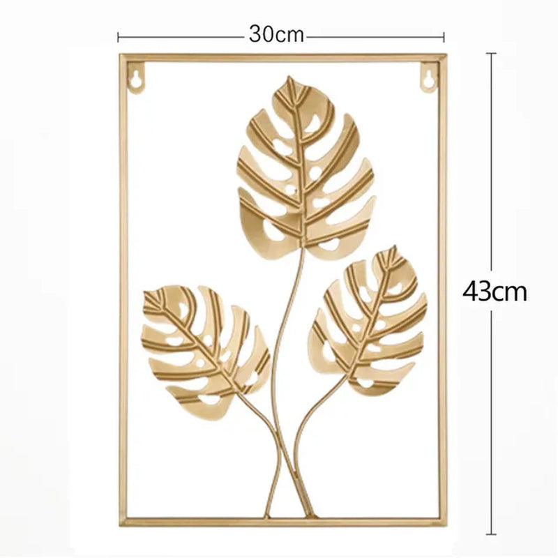 Nordic Metal Leaves Wall Decoration - Ramkos Cozy Lights