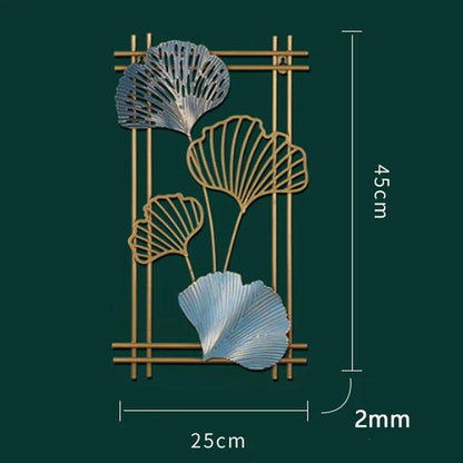 Nordic Metal Leaves Wall Decoration - Ramkos Cozy Lights