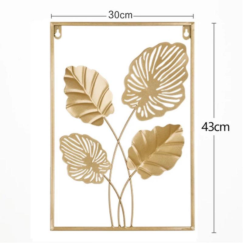 Nordic Metal Leaves Wall Decoration - Ramkos Cozy Lights