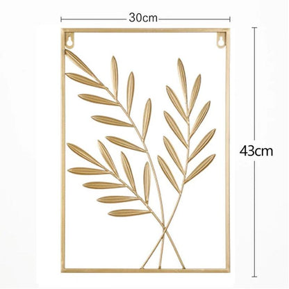 Nordic Metal Leaves Wall Decoration - Ramkos Cozy Lights